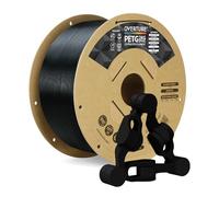 OVERTURE PETG 3D Printer Filament 1.75mm, Neatly Wound Durable PETG, 2kg Spool, Strong Toughness Filament, Accuracy +/- 0.02mm, Fit Most FDM Printers (Black 2kg-Pack)