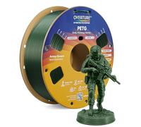 OVERTURE PETG Filament 1.75mm, High Speed Printing 3D Printer Filament, Army Green PETG 1kg (2.2lbs) Cardboard Spool- Neatly Wound, Dimensional Accuracy +/- 0.02mm, Fit Most FDM Printers