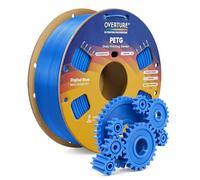 OVERTURE PETG Filament 1.75mm, High Speed Printing 3D Printer Filament, Digital Blue PETG 1kg (2.2lbs) Cardboard Spool- Neatly Wound, Dimensional Accuracy +/- 0.02mm, Fit Most FDM Printers