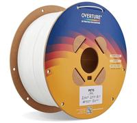 OVERTURE PETG Filament 1.75mm, Strong & Durable PETG 3D Printer Filament, High Impact Resistance, Low Shrinkage, 2kg*1(4.4lbs), Cardboard Spool, High Precision ±0.02mm (White 2kg*1)