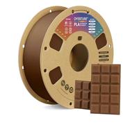 OVERTURE PLA Filament 1.75mm PLA 3D Printer Filament, 1kg Cardboard Spool (2.2lbs), Dimensional Accuracy +/- 0.02mm, Fit Most FDM Printer(Chocolate)