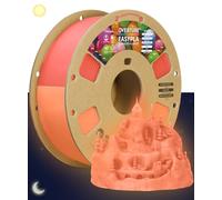 OVERTURE PLA Glow in The Dark 3D Printer Filament, Fluorescent PLA Filament 1.75mm, 1kg Cardboard Spool (2.2lbs), Accuracy +/- 0.02mm, Fit Most FDM Printer (Glow Red)