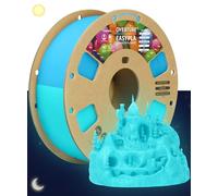 OVERTURE PLA Glow in the Dark 3D Printer Filament, Fluorescent PLA Filament 1.75mm, 1kg Cardboard Spool (2.2lbs), Accuracy +/- 0.02mm, Fit Most FDM Printer (Glow Blue)