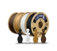 OVERTURE PLA Plus (PL 3D Printer Filament (Black+White+Brown+Chocolate)