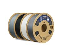 OVERTURE PLA Plus (PLA+) Filament 1.75mm, Stronger & More Durable, Professional Toughness 3D Printer Filament, 1kg*4(8.8lbs), High Precision +/- 0.02mm (Black+White+Light Gray+Space Gray)