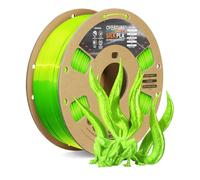 OVERTURE Silk Filament PLA 1.75mm Clog-Free Shiny 3D Printer Consumables, 1kg Spool (2.2lbs), Dimensional Accuracy +/- 0.02 mm, Fit Most FDM Printer (Silk Neon Green)