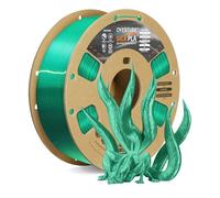OVERTURE Silk Filament PLA 1.75mm Clog-Free Shiny 3D Printer Consumables, 1kg Spool (2.2lbs), Dimensional Accuracy +/- 0.02 mm, Fit Most FDM Printer (Silk Green)