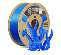 OVERTURE Silk Filament PLA 1.75mm Clog-Free Shiny 3D Printer Consumables, 1kg Spool (2.2lbs), Dimensional Accuracy +/- 0.02 mm, Fit Most FDM Printer (Silk Blue)
