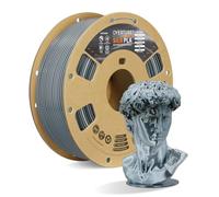 OVERTURE Silk PLA 3D Printer Filament 1.75mm, Color Changing PLA, Gradient Metallic Shine, High Flow, Low Warping, 1kg Cardboard Spool, Ideal for Cosplay & Artistic Prints (Silk Chrome Gray)