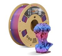 OVERTURE Silk PLA 3D Printer Filament 1.75mm, Color Changing PLA, Gradient Metallic Shine, High Flow, Low Warping, 1kg Cardboard Spool, Ideal for Cosplay & Artistic Prints (Silk Purple Chrome)