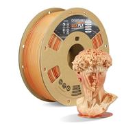 OVERTURE Silk PLA 3D Printer Filament 1.75mm, Color Changing PLA, Gradient Metallic Shine, High Flow, Low Warping, 1kg Cardboard Spool, Ideal for Cosplay & Artistic Prints (Silk Caramel)
