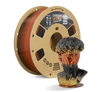 OVERTURE Silk PLA 3D Printer Filament 1.75mm, Color Changing PLA, Gradient Metallic Shine, High Flow, Low Warping, 1kg Cardboard Spool, Ideal for Cosplay & Artistic Prints (Silk Tiger Eye)