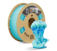 OVERTURE Silk PLA 3D Printer Filament 1.75mm, Color Changing PLA, Gradient Metallic Shine, High Flow, Low Warping, 1kg Cardboard Spool, Ideal for Cosplay & Artistic Prints (Silk Glacier Flash)