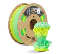 OVERTURE Silk PLA 3D Printer Filament 1.75mm, Color Changing PLA, Gradient Metallic Shine, High Flow, Low Warping, 1kg Cardboard Spool, Ideal for Cosplay & Artistic Prints (Silk Lime Surge)
