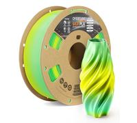 OVERTURE Silk PLA 3D Printer Filament 1.75mm, Rainbow Silk Lime Surge