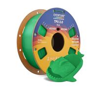 OVERTURE TPU 2.0 3D Printer Filament 1.75mm, Soft 95A 1kg Green | High Speed, High Elasticity & Durability, Excellent Layer Adhesion, Accuracy +/- 0.02mm, Fits Most FDM (Green)