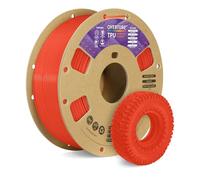 OVERTURE TPU Filament 1.75mm Flexible TPU Roll, 95A Soft 3D Printer Filament, 1kg Spool (2.2 lbs), Dimensional Accuracy +/- 0.02 mm (TPU Neon Red)