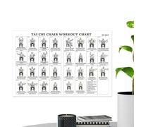 Overview Card for Chair Exercises - 30-Day Sitting Exercise Guide as Wall Poster - Senior Training Overview Map | as a Wall Design for the Breakroom the Bedroom Gym and Your