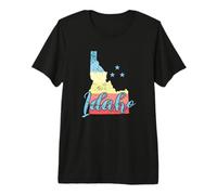 Overview Map of the State of Idaho USA Premium T-Shirt