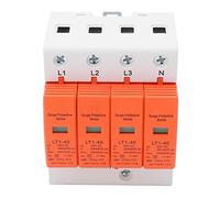 Overvoltage Protective Device, AC 420V 4P Whole House Low Voltage Arrester 20kA 40kA 36mm DIN Rail Mount Flame Retardant SPD