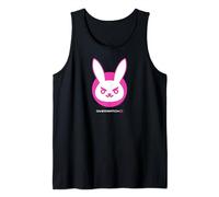 Overwatch 2 D.Va White & Pink Rabbit Center Icon Logo Tank Top