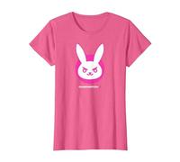Overwatch 2 D.Va White & Pink Rabbit Centre Icon Logo T-Shirt, Women, Pink Heather, X-Large