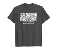 Overwatch 2 Heroes Group Shot Colorless Poster T-Shirt