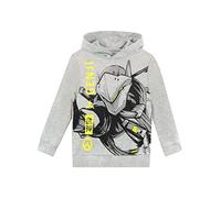 Overwatch Boys Hoodie Genji Gaming Hooded Sweatshirt Grey 9-10 Years