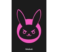 Overwatch - D.Va Logo - Bunny Notebook: 6x9 120 Pages, Ruled Notebook, Journal, Daily Diary, Organizer, Planner