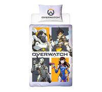 Overwatch Eat Sleep Character Reversible Duvet Set Multicoloured (Double)