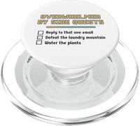 Overwhelmed by Side Quest - Funny Laundry Quests PopSockets PopGrip for MagSafe