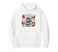 Overwhelmed First Year Teacher Coffee Chaos Illustration Pullover Hoodie