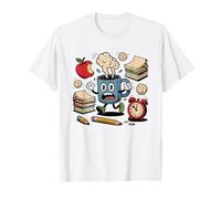 Overwhelmed First Year Teacher Coffee Chaos Illustration T-Shirt