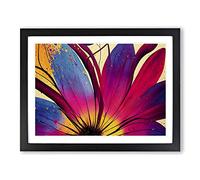 Overwhelming Flower Splash Abstract Framed Wall Art Print A2 Black