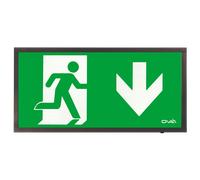 Ovia OBKC4-D-B 4W LED IP20 Maintained Self-Test Enable/Disable Emergency Sign - Legend Down - 5500K - Black