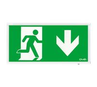 Ovia OBKC4-D-W 4W LED IP20 Maintained Self-Test Enable/Disable Emergency Sign - Legend Down - 5500K - White