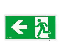 Ovia OBKC4-L-W 4W LED IP20 Maintained Self-Test Enable/Disable Emergency Sign - Legend Left - 5500K - White