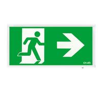Ovia OBKC4-R-W 4W LED IP20 Maintained Self-Test Enable/Disable Emergency Sign - Legend Right - 5500K - White