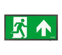 Ovia OBKC4-U-B 4W LED IP20 Maintained Self-Test Enable/Disable Emergency Sign - Legend Up - 5500K - Black