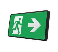 Ovia OBKC654-B 4W LED IP65 Maintained Self-Test Enable/Disable Emergency Exit Box - All 4 Legends- 5500K - White