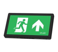 Ovia OBKE2-B 2W LED IP40 Maintained Emergency Self-Test Enable/Disable Exit Box - All 4 Legends Supplied - 6500K - Black