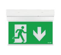 Ovia OBKH2-D-W 2W LED IP20 Maintained Self-Test Enable/Disable Emergency Exit Box - Legend Down - 5500K - White