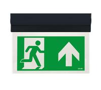 Ovia OBKH2-U-B 2W LED IP20 Maintained Self-Test Enable/Disable Emergency Exit Box - Legend Up - 5500K - Black