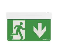 Ovia OBKS2-D-W 2W LED IP20 Maintained Self-Test Enable/Disable 5 In 1 Emergency Exit Sign - Legend Down - 5500K - White