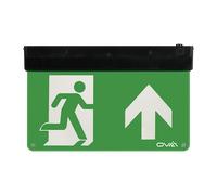 Ovia OBKS2-U-B 2W LED IP20 Maintained Self-Test Enable/Disable 5 In 1 Emergency Exit Sign - Legend Up - 5500K - Black