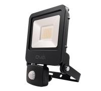 Ovia OV10130BKCWPIR PathFinder 30W IP65 LED Floodlight with PIR 4000K Black