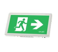 Ovia OVEM11311WHRST 3W LED 3W LED IP20 Self-Test Maintained Emergency Exit Box- Right Legend - 6500K - White