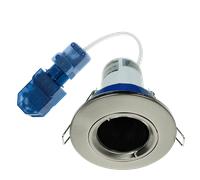 Ovia OVGU300SC FlameGuard 240V GU10 Cast Fire-Rated IP20 Fixed Downlight Satin Chrome