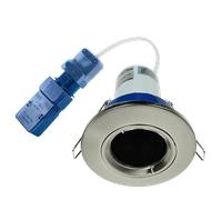 Ovia OVGU700SC FlameGuard 240V GU10 Cast Fire-Rated IP20 Fixed Downlight Satin Chrome