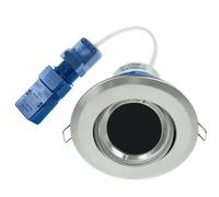 Ovia OVGU705SC FlameGuard 240V GU10 Cast Fir IP20 Adjustable Downlight Satin Chrome